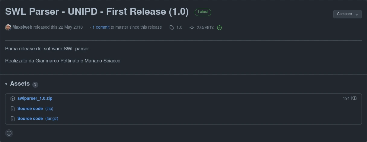 ANTLR parser — SWL
